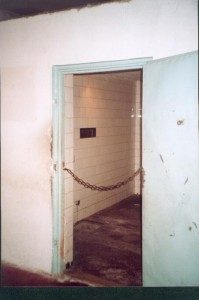 the alleged "gas chamber" room that was supposedly rigged up for the limited gassing procedure, in a house one mile from the camp.